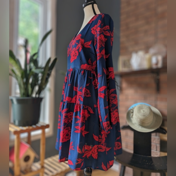 Bohemian Dress Long Sleeve Knee Length US Small - Picture 5 of 5